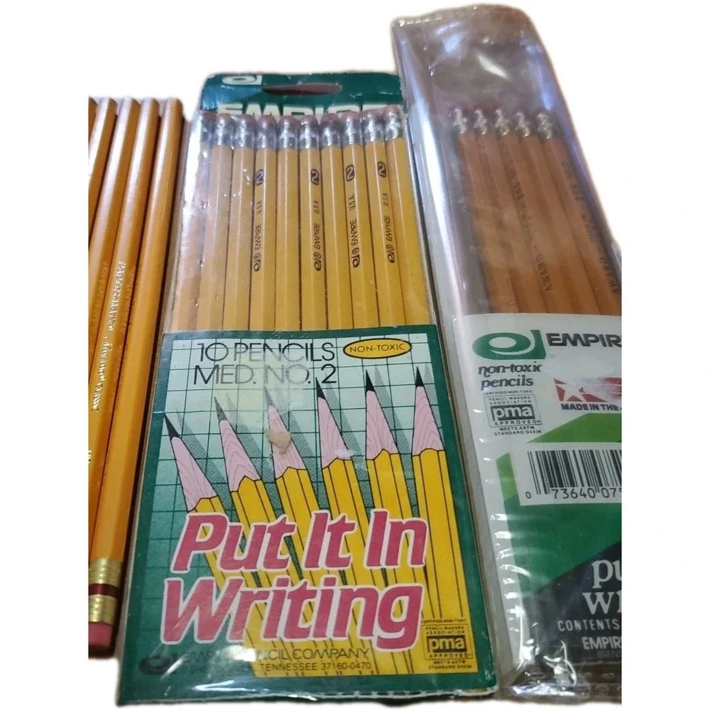 VTG Pencil Lot Of 99 Number #2 Unused Unsharpened Eagle Sanford Empire Papermate
